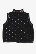 Vintage Hand Embroidered Black Christopher & Banks Ugly Christmas Vest (1990s)