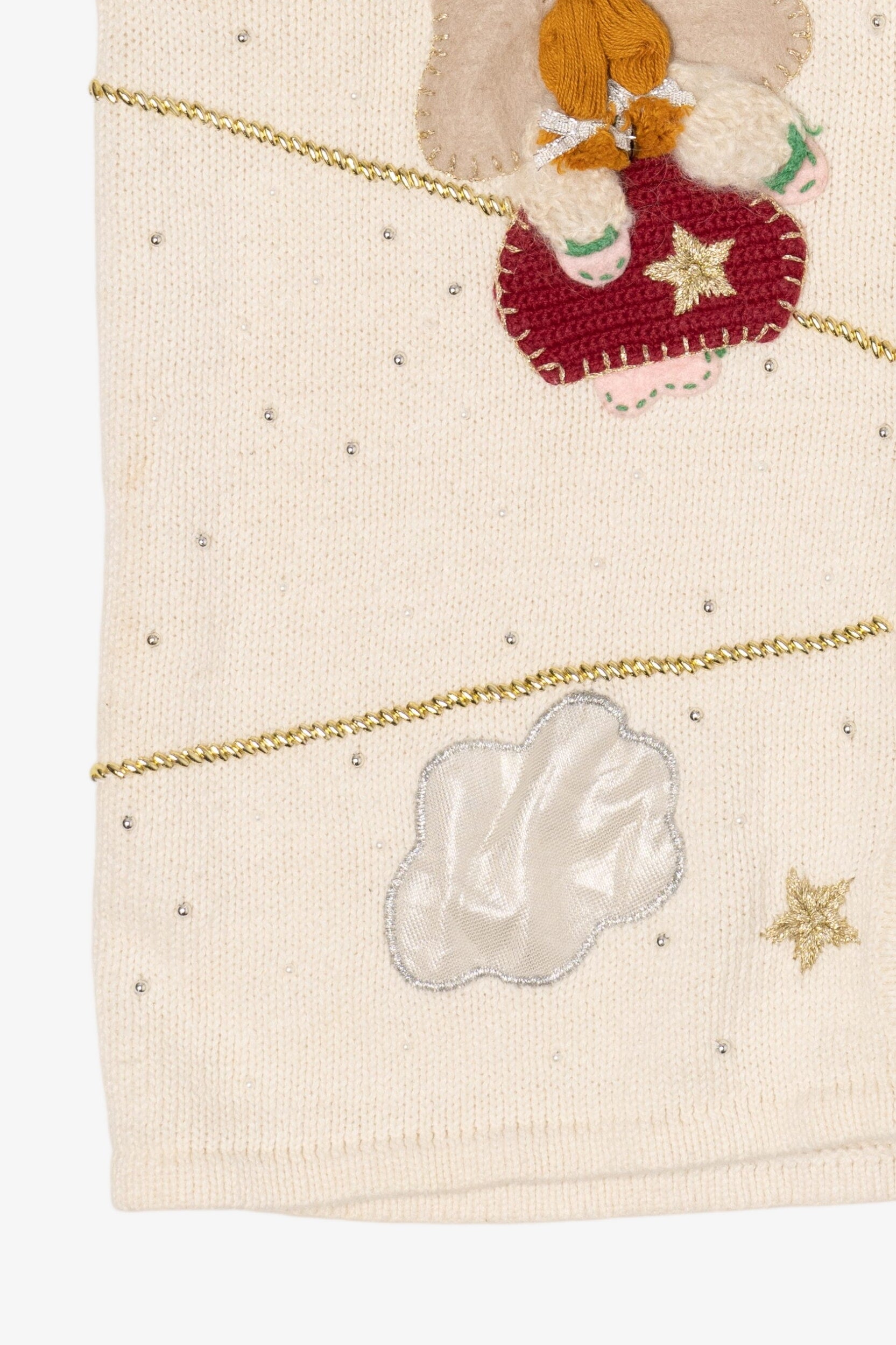Vintage White Bobbie Brooks Angels Ugly Christmas Vest (1990s)