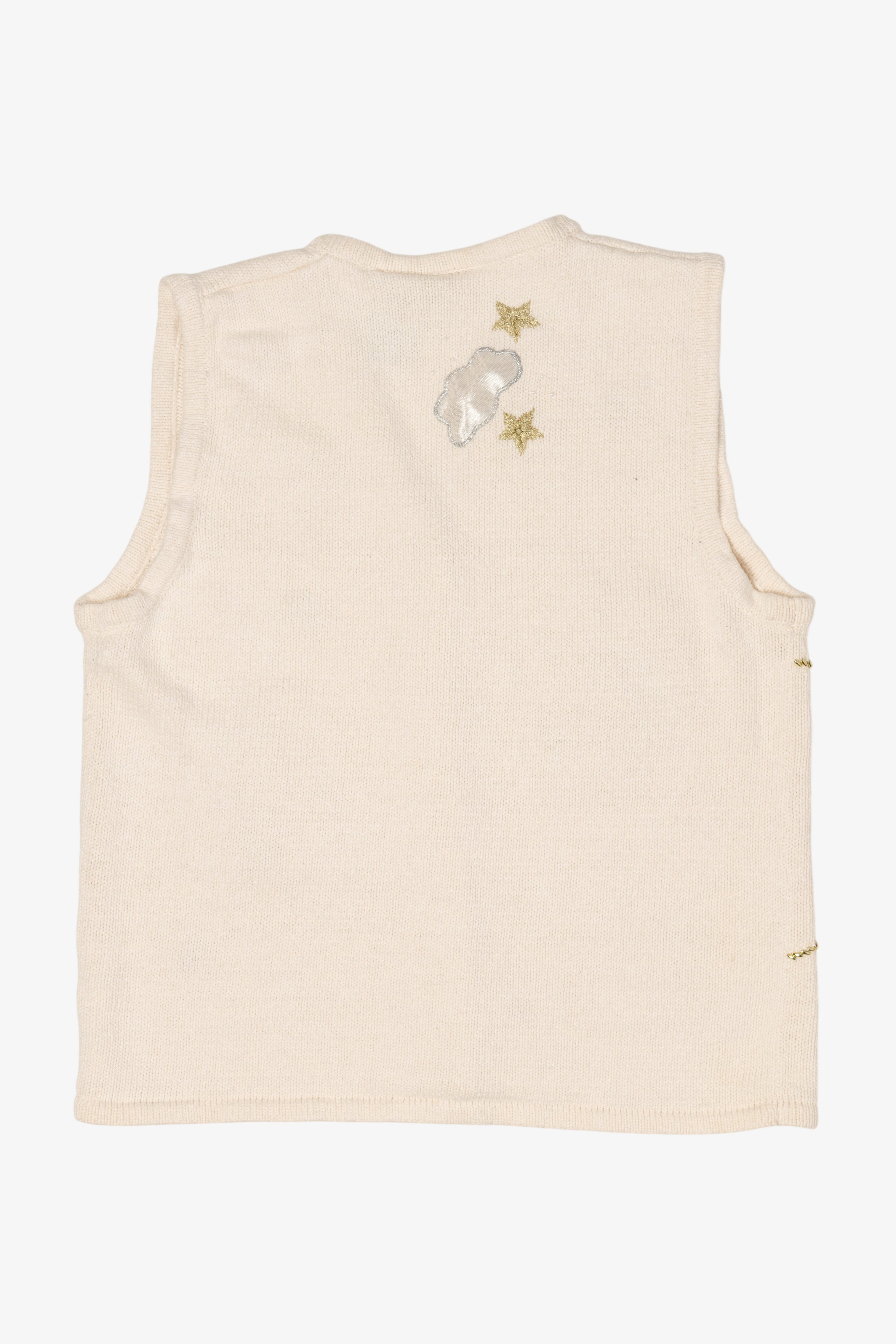 Vintage White Bobbie Brooks Angels Ugly Christmas Vest (1990s)
