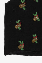 Vintage Black Victoria Jones Bells Ugly Christmas Vest (1990s)