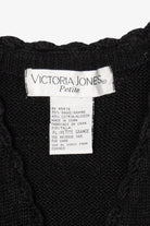 Vintage Black Victoria Jones Bells Ugly Christmas Vest (1990s)