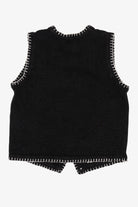 Vintage Black B.P Design Winter Clothes Ugly Christmas Vest (1990s)