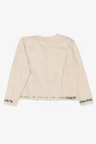 Vintage White Marisa Christina Fireplace Presents Ugly Christmas Cardigan (2000s)