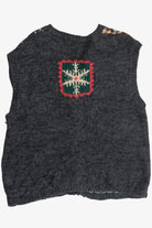 Vintage Eagle's Eye Santa & His Sleigh Ugly Christmas Vest (1990s)