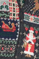 Vintage Eagle's Eye Santa & His Sleigh Ugly Christmas Vest (1990s)