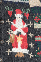 Vintage Eagle's Eye Santa & His Sleigh Ugly Christmas Vest (1990s)