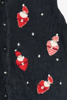 Vintage Susan Bristol Felted Santas Ugly Christmas Sweater (2000s)