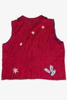 Vintage North Crest Snowman Embroidered Ugly Christmas Vest (2000s)