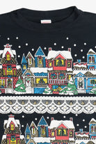 Vintage Snowy City Christmas On Main Street Ugly Christmas Sweatshirt (1980s)