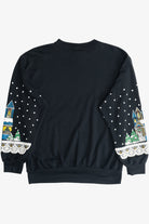 Vintage Snowy City Christmas On Main Street Ugly Christmas Sweatshirt (1980s)