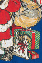 Vintage Waving Santa Giant Iron On Patch Puff Paint Detail Ugly Christmas Sweatshirt (1990s)