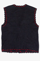 Vintage Koret Ribbon Button Patch Ugly Christmas Vest (1990s)
