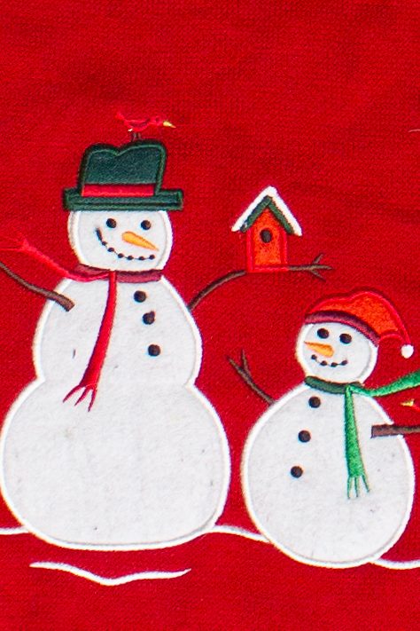 Vintage Snowmen & Birds Ugly Christmas Vest 