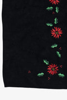 Vintage Embroidered Poinsettias Ugly Christmas Vest (1990s)