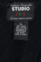 Vintage Poinsettia Stems Ugly Christmas Vest (1990s)