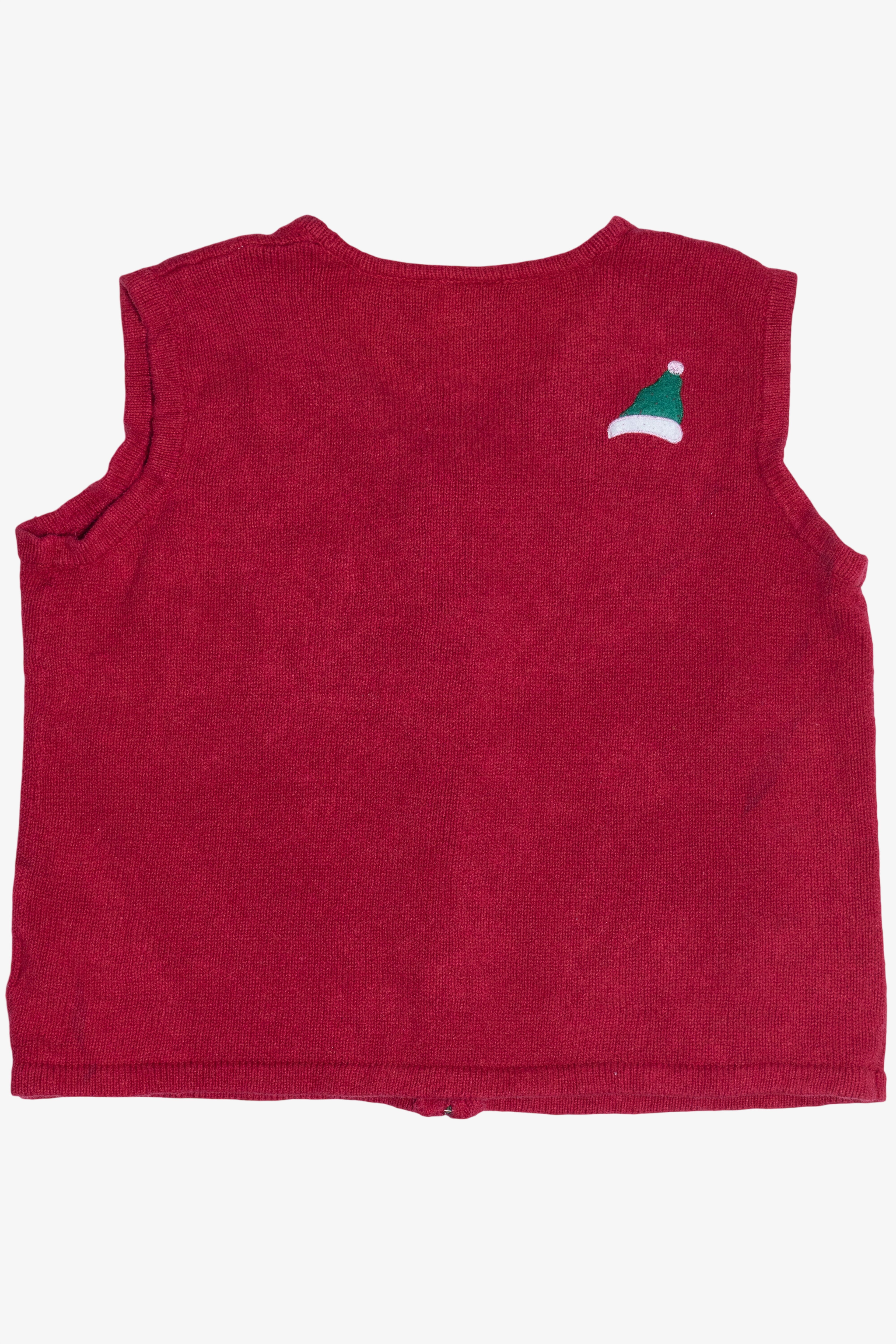 Vintage Bobbie Brooks Skiing Snowmen Ugly Christmas Vest (1990s)