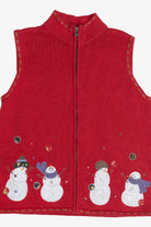 Vintage Christopher & Banks Snowmen Ugly Christmas Vest (1990s)