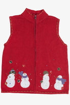 Vintage Christopher & Banks Snowmen Ugly Christmas Vest (1990s)