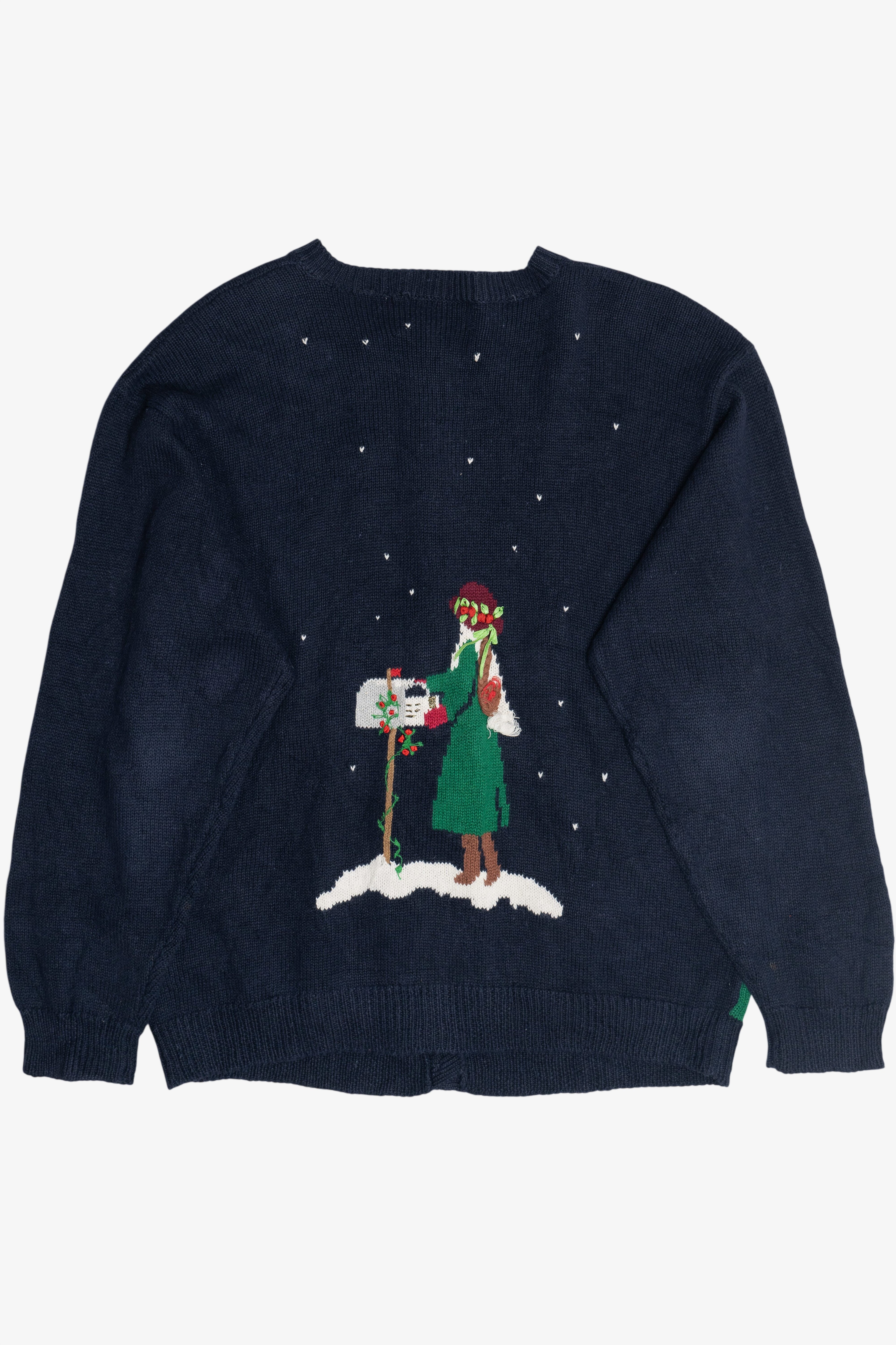 Vintage Susan Bristol Letters To Santa Ugly Christmas Cardigan (1990s)
