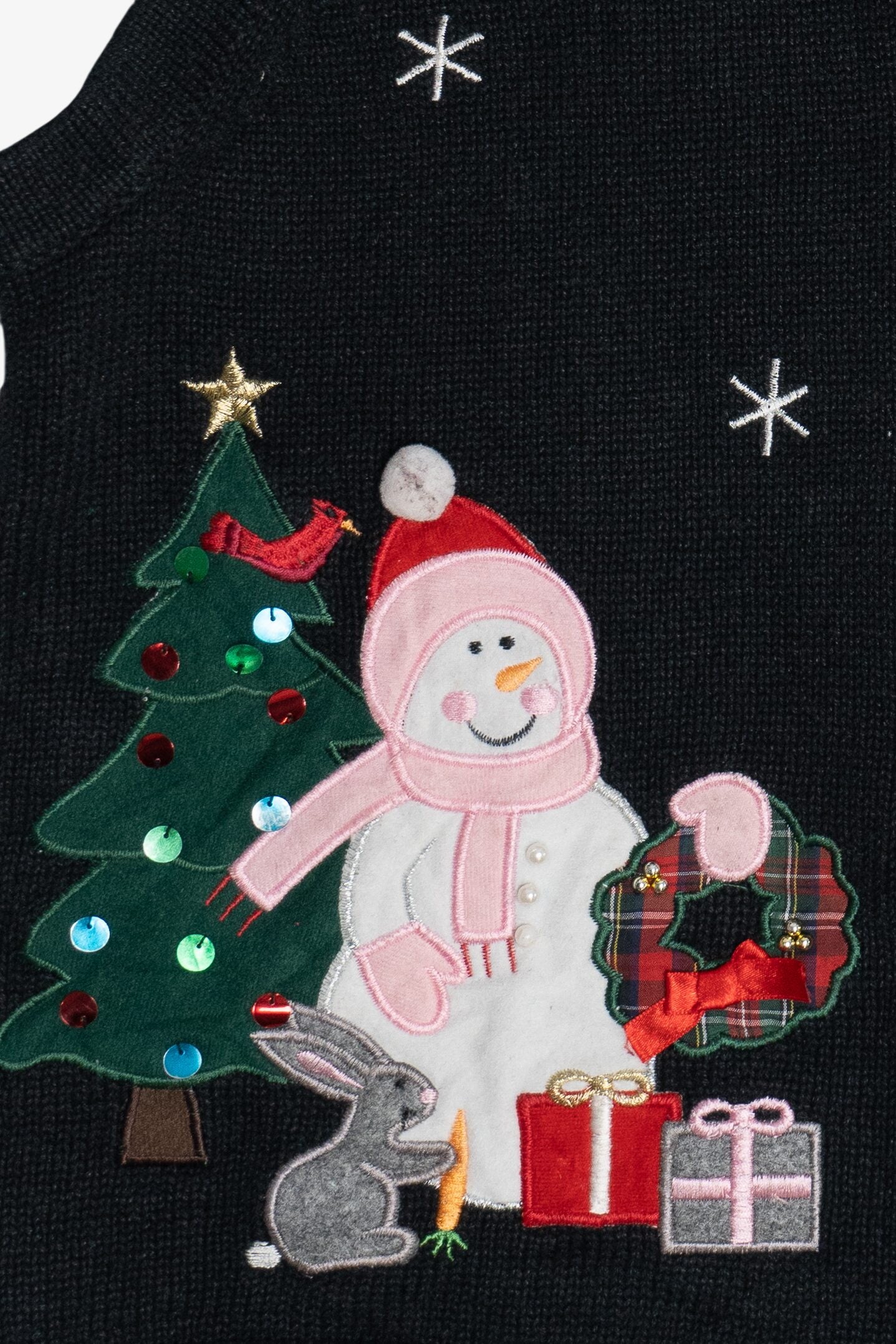 Vintage Bechamel Snowmen Family Ugly Christmas Vest (1990s)