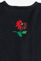 Vintage Bobbie Brooks Poinsettia Ugly Christmas Vest (1990s)