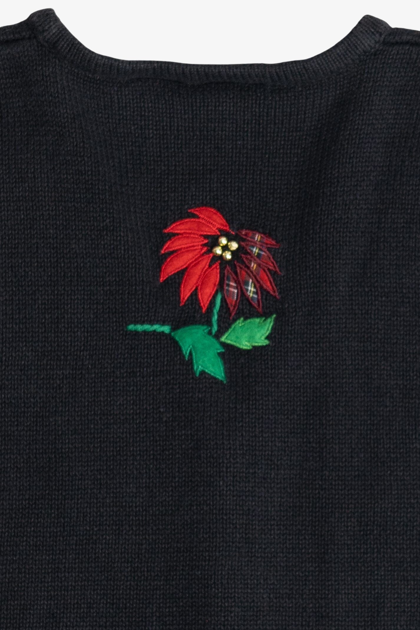 Vintage Bobbie Brooks Poinsettia Ugly Christmas Vest (1990s)