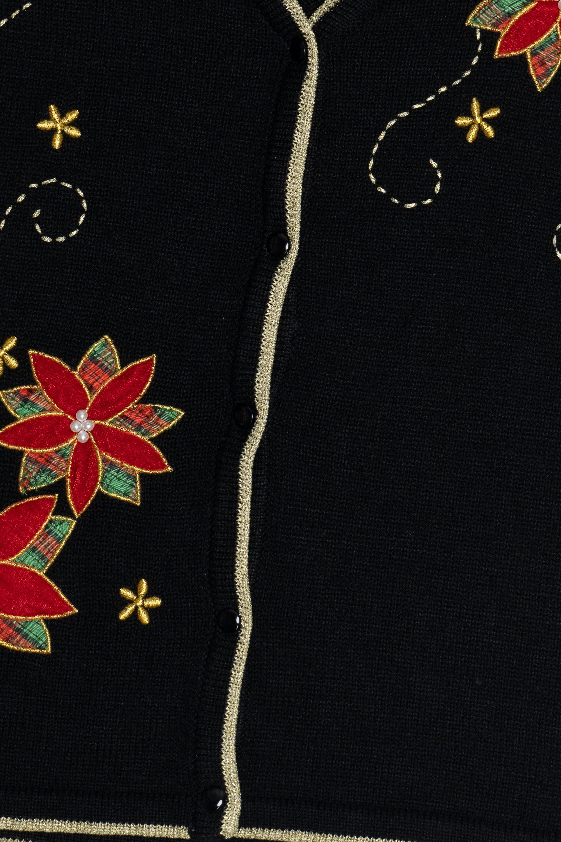Vintage Holiday Flowers Ugly Christmas Vest (2000s)