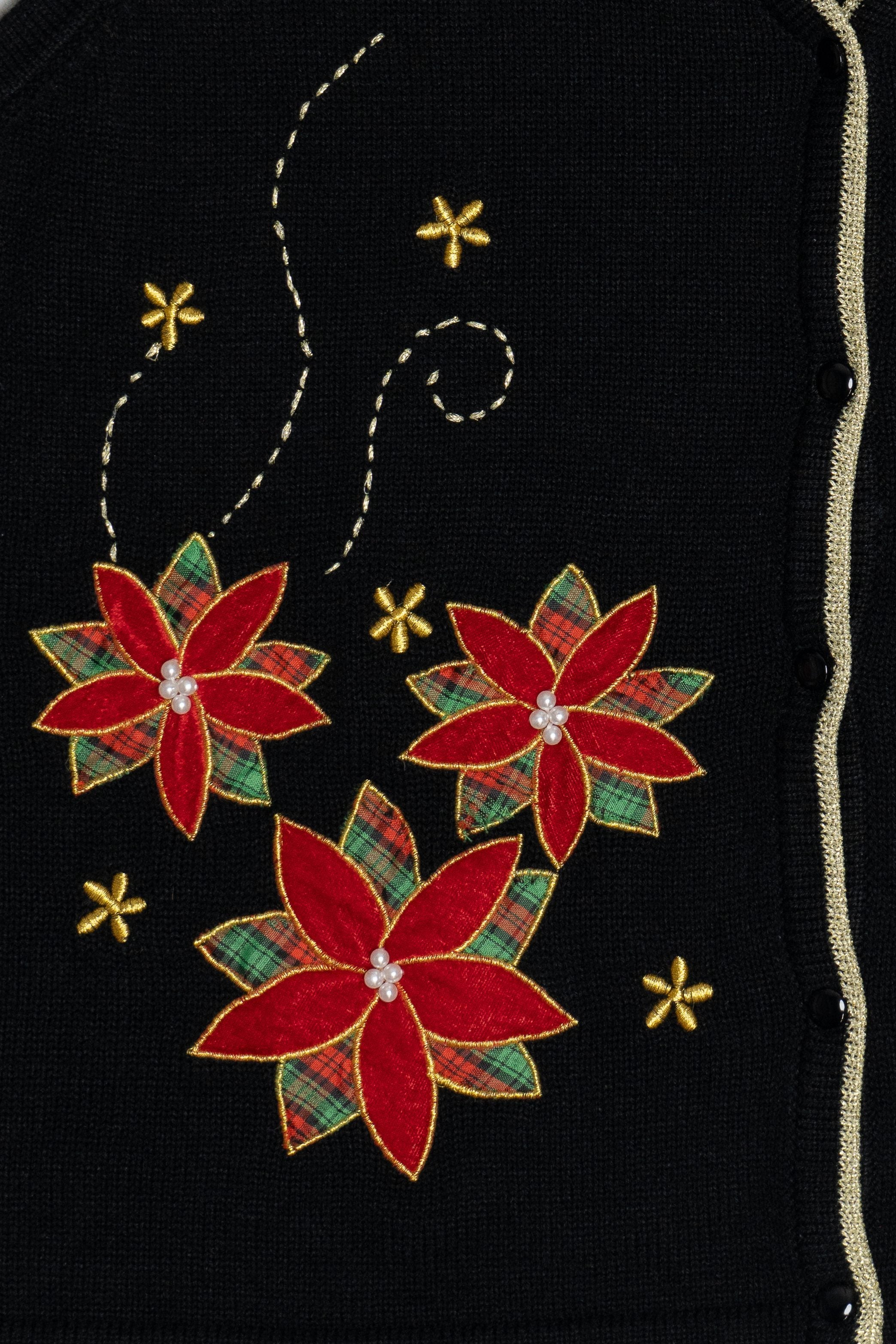 Vintage Holiday Flowers Ugly Christmas Vest (2000s)