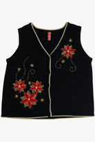 Vintage Holiday Flowers Ugly Christmas Vest (2000s)