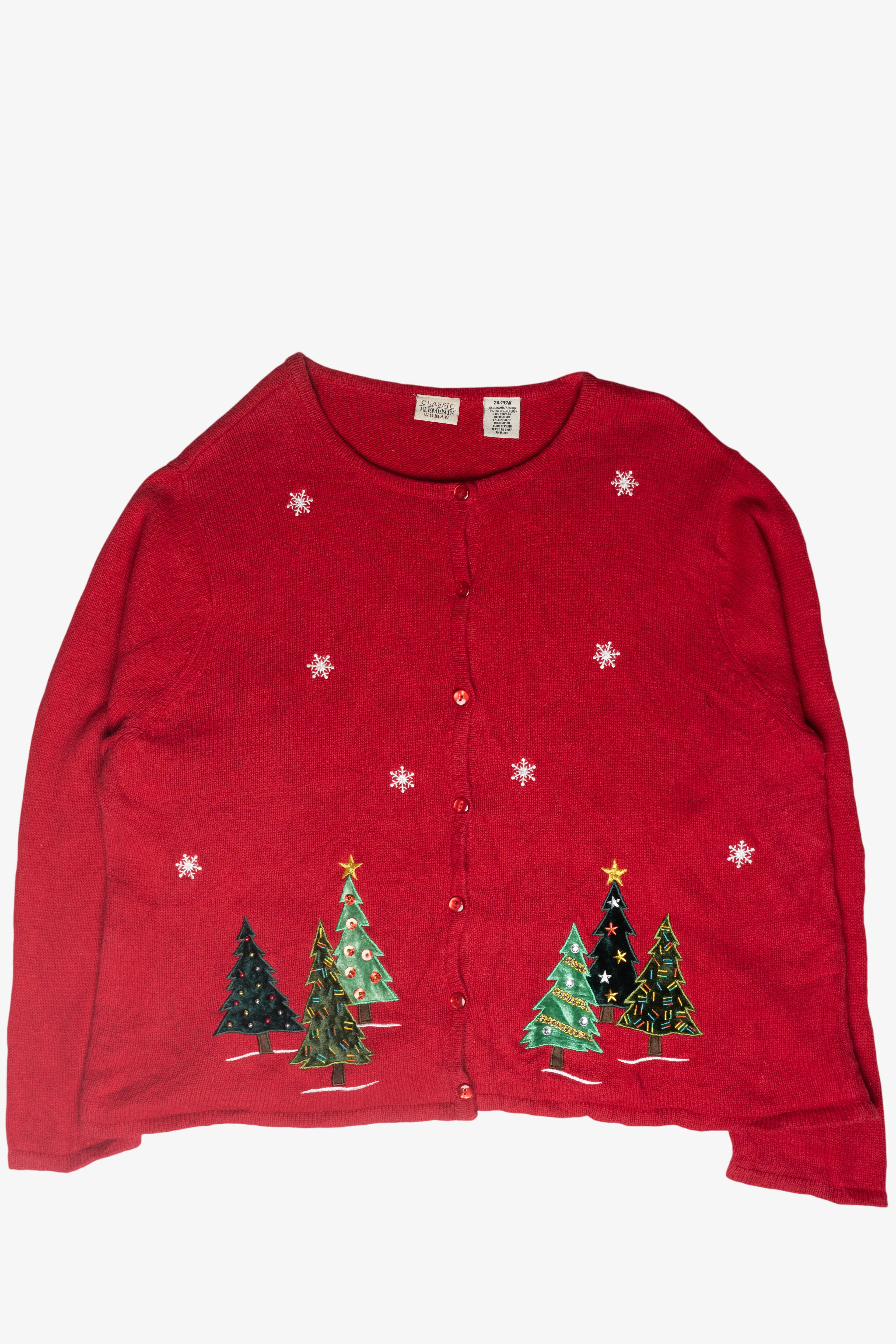 Christmas Trees Ugly Vintage Cardigan (2000s)