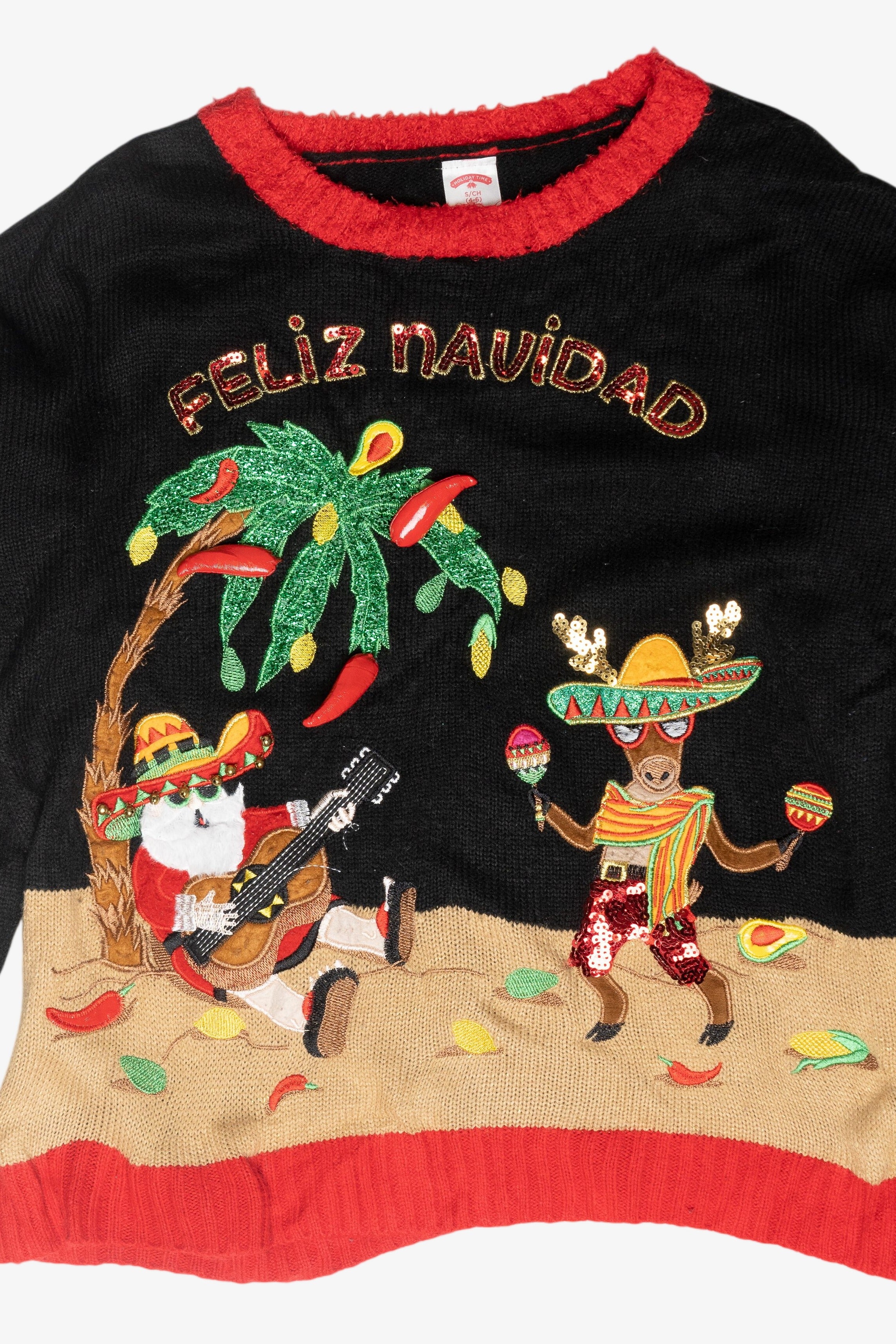 Feliz Navidad Ugly Vintage Christmas Pullover (2010s)