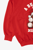 Vintage Red Teddy Bear Santa "A Bear Hug From Missouri" Ugly Christmas Sweatshirt (1990s)