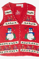 Snowmen Vintage Ugly Christmas Vest (1990s)