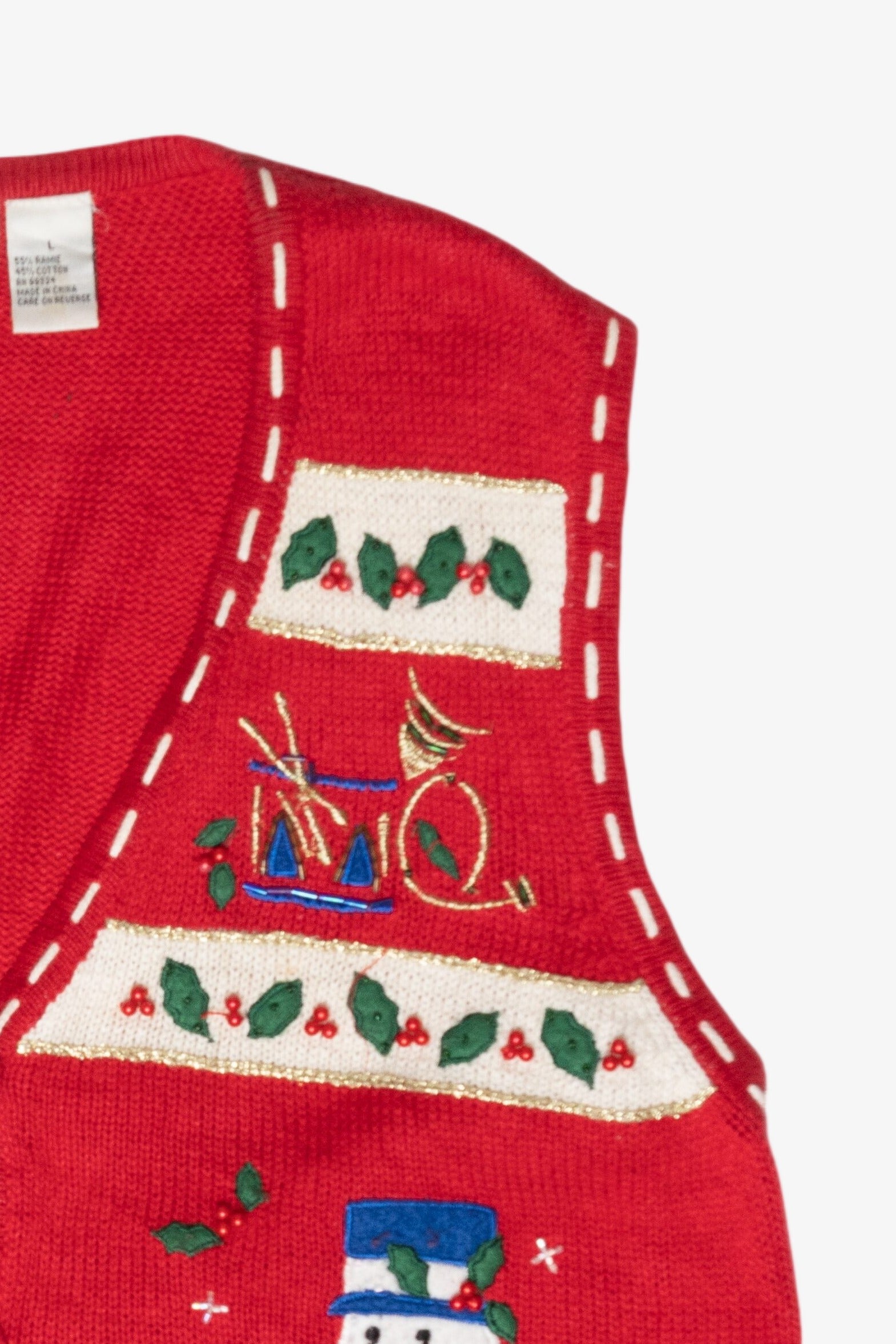 Snowmen Vintage Ugly Christmas Vest (1990s)