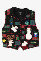 Vintage Black Segue Ugly Christmas Vest (1990s)