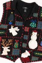 Vintage Black Segue Ugly Christmas Vest (1990s)