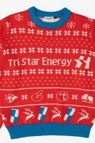 Red Tri Star Energy Ugly Christmas Pullover (2010s)