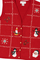 Vintage Red Croft & Barrow Ugly Christmas Vest (2000s)