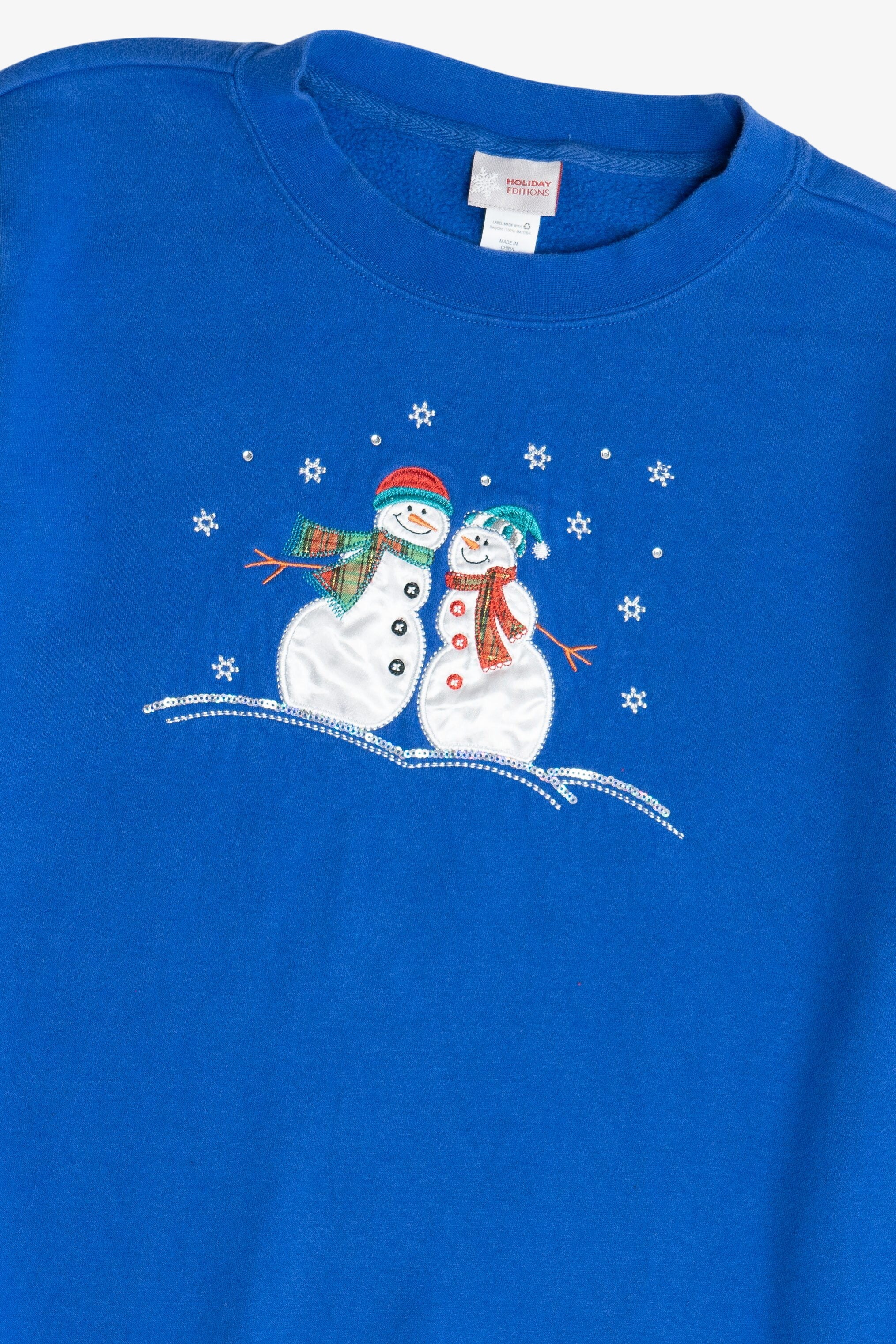 Vintage Snowmen Holiday Editions Ugly Christmas Sweatshirt (2000s)