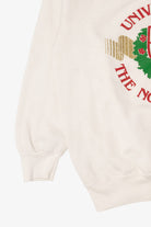 Vintage "University Of The North Pole" Ugly Christmas Raglan Sweatshirt (1980s)