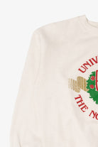 Vintage "University Of The North Pole" Ugly Christmas Raglan Sweatshirt (1980s)
