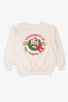 Vintage "University Of The North Pole" Ugly Christmas Raglan Sweatshirt (1980s)