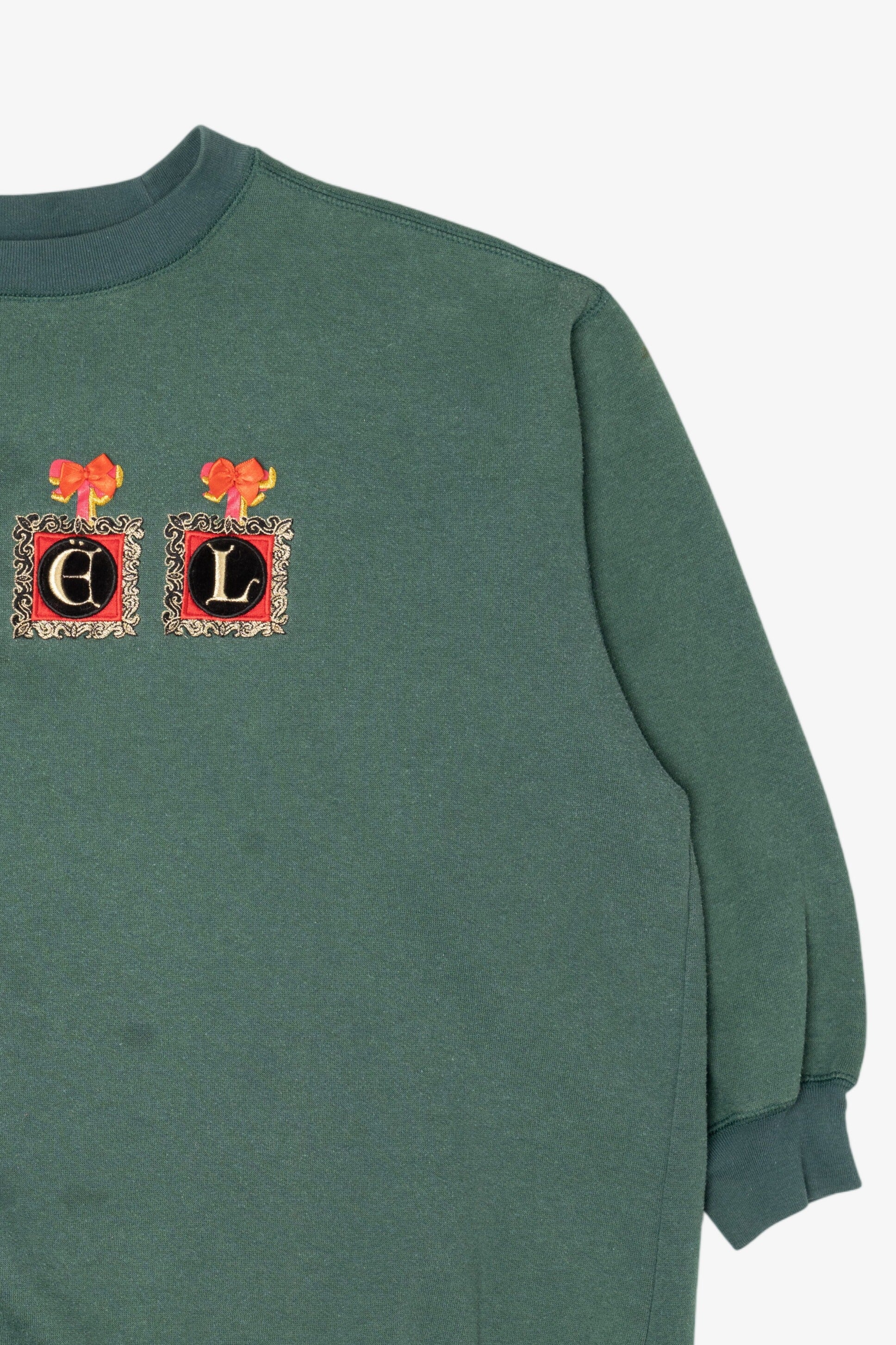 Vintage Green Honors "Noel" Ugly Christmas Sweatshirt (1990s)