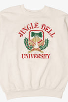 Vintage "Jingle Bell University" Ugly Christmas Raglan Sweatshirt (1980s)