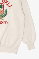 Vintage "Jingle Bell University" Ugly Christmas Raglan Sweatshirt (1980s)