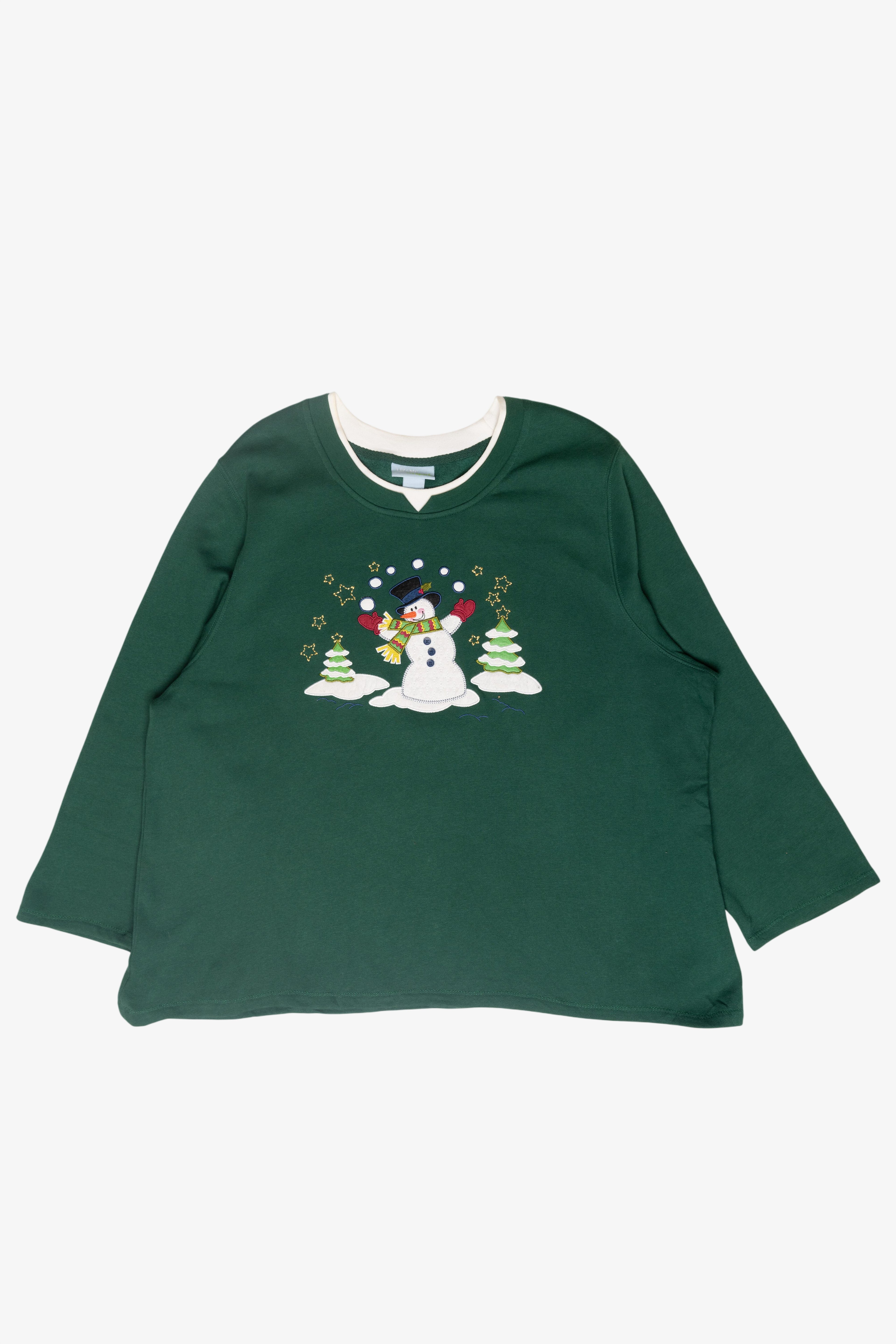 Snowman Vintage Ugly Christmas Sweatshirt (1990s)