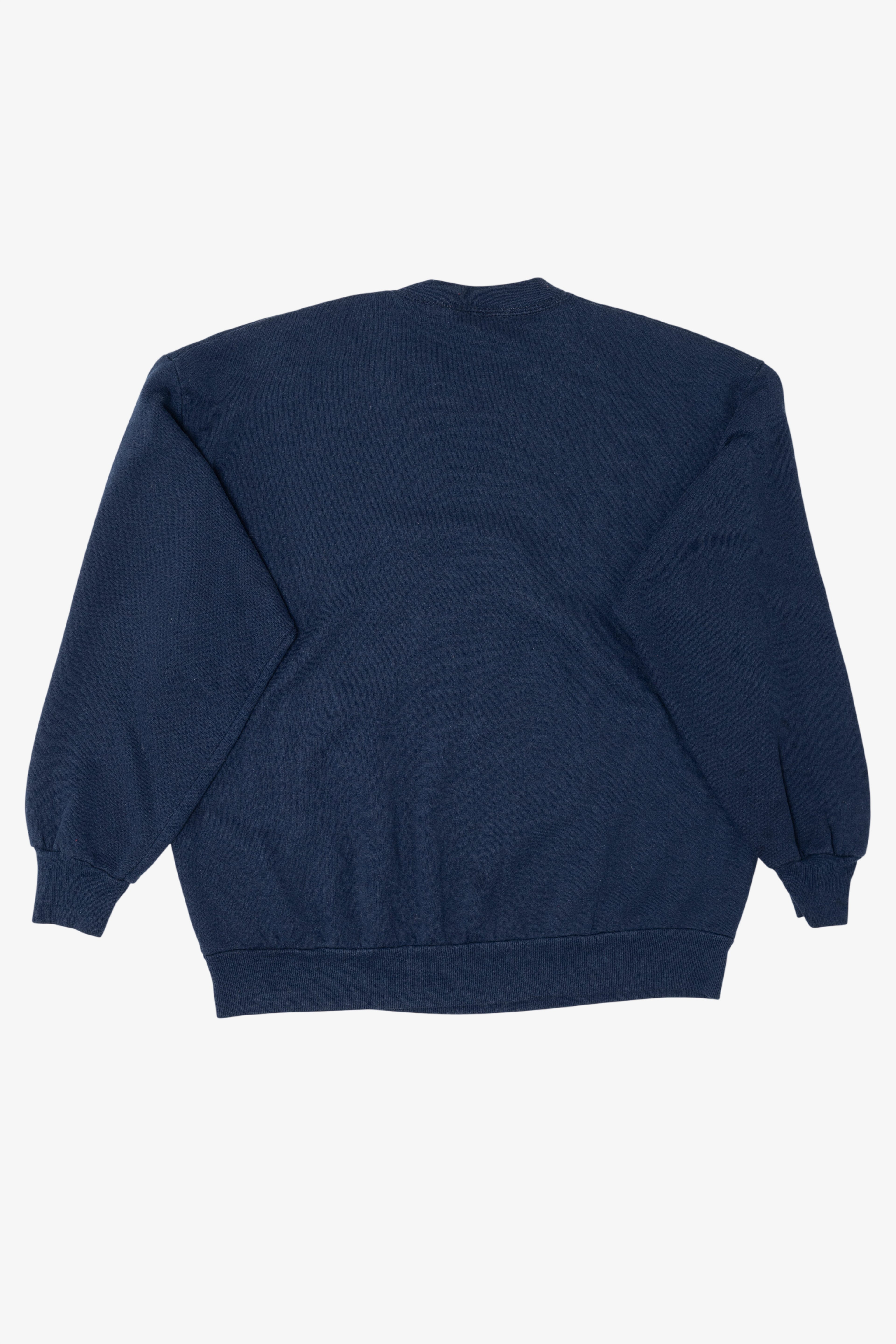Vintage Navy Blue P.S Originals Winter Landscape Christmas Sweatshirt (1990s)