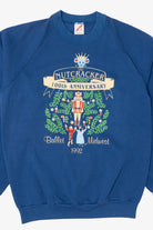 Vintage Blue"The Nutcracker" 100th Ballet Midwest Anniversary Christmas Raglan Sweatshirt (1990s)
