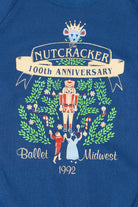 Vintage Blue"The Nutcracker" 100th Ballet Midwest Anniversary Christmas Raglan Sweatshirt (1990s)