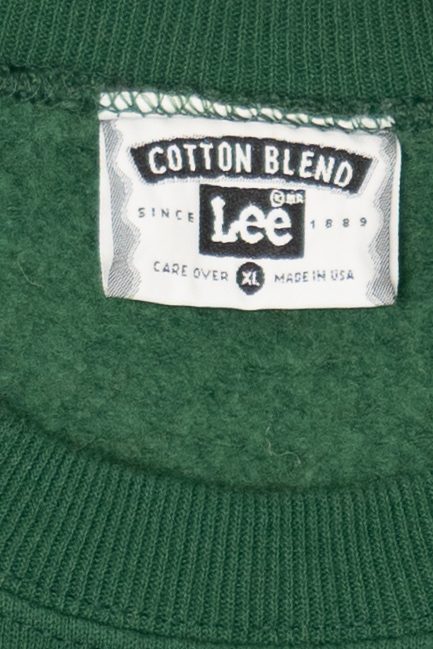 Vintage Dark Green Lee "Season's Greeting Canton, Ohio" Ugly Christmas Sweatshirt (1990s)